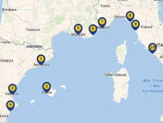 Mapa plavby