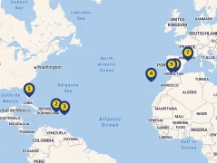 Mapa plavby